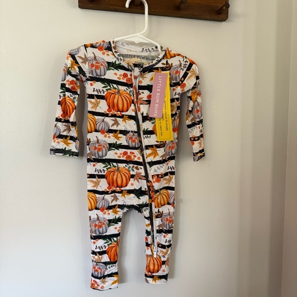 Little Bum Bums Fall Pumpkin Bamboo Sleepwear - Picture 1 of 3